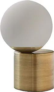 Amazon Brand – Rivet Modern Glass Globe Living Room Table Desk Lamp With LED Light Bulb - 7 x 1... | Amazon (US)