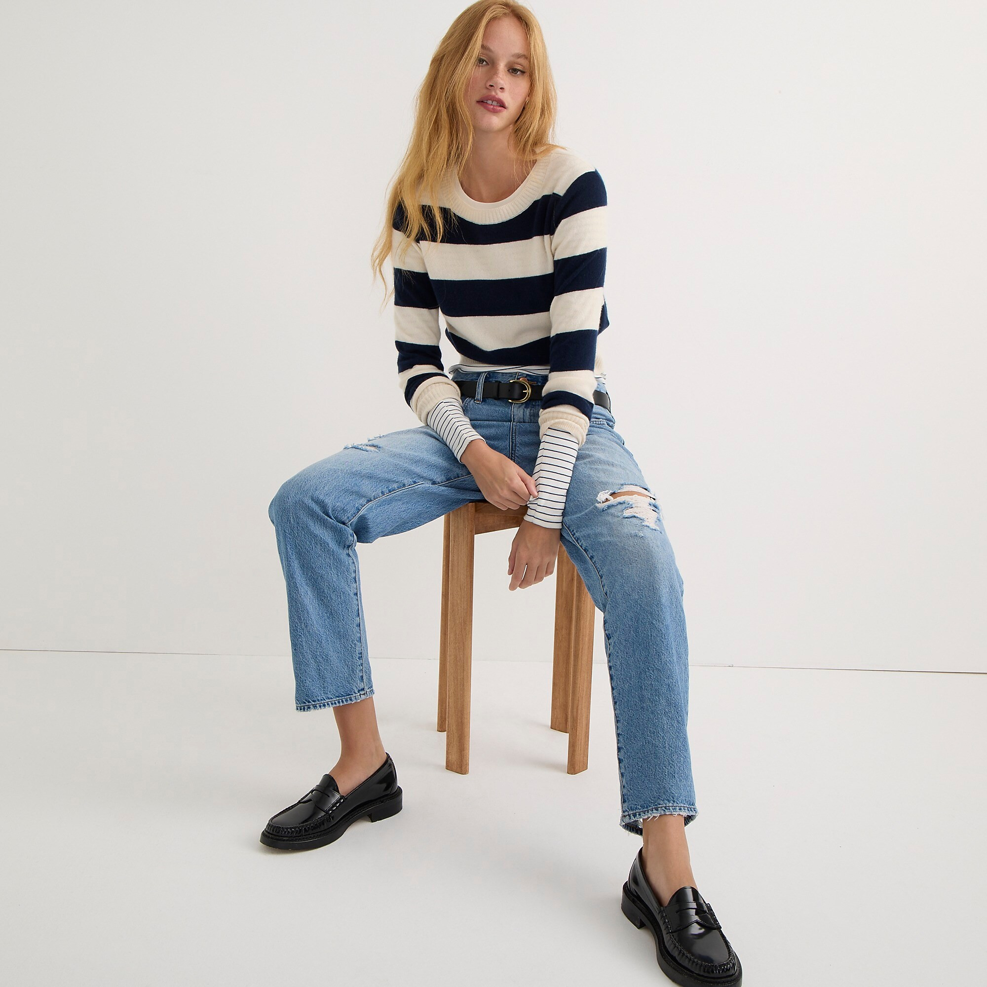 Slouchy boyfriend jean in Ancient Blue wash | J. Crew US