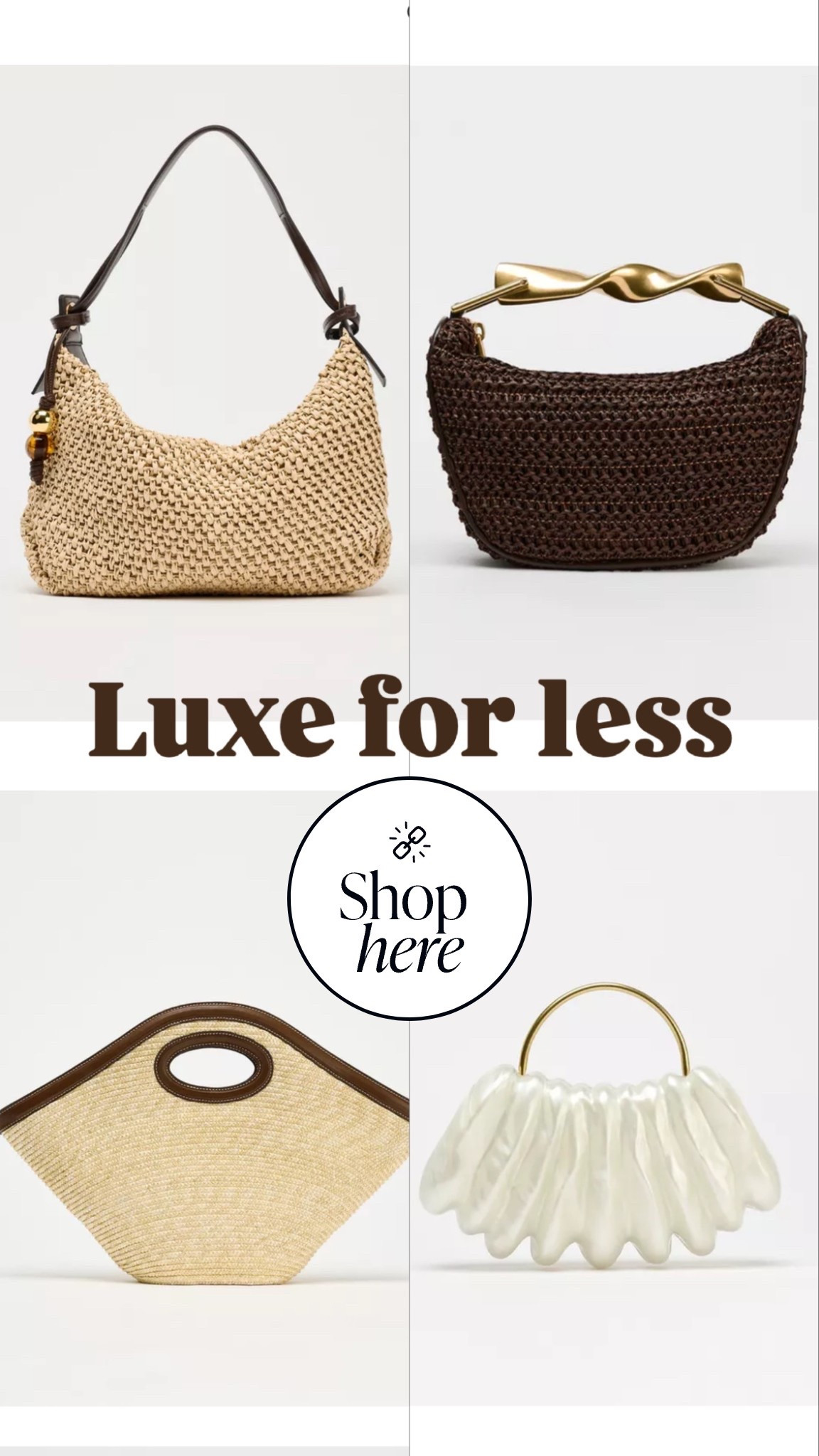 Luxe for less, high quality handbags at an affordable price. 

Perfect spring summer handbag styles. A purse for any occasion. All under $80

Vacation, vacay style, resortwear, spring style, shoulder bag, clutch, tote, crossbody 


#LTKStyleTip #LTKFindsUnder100 #LTKTravel