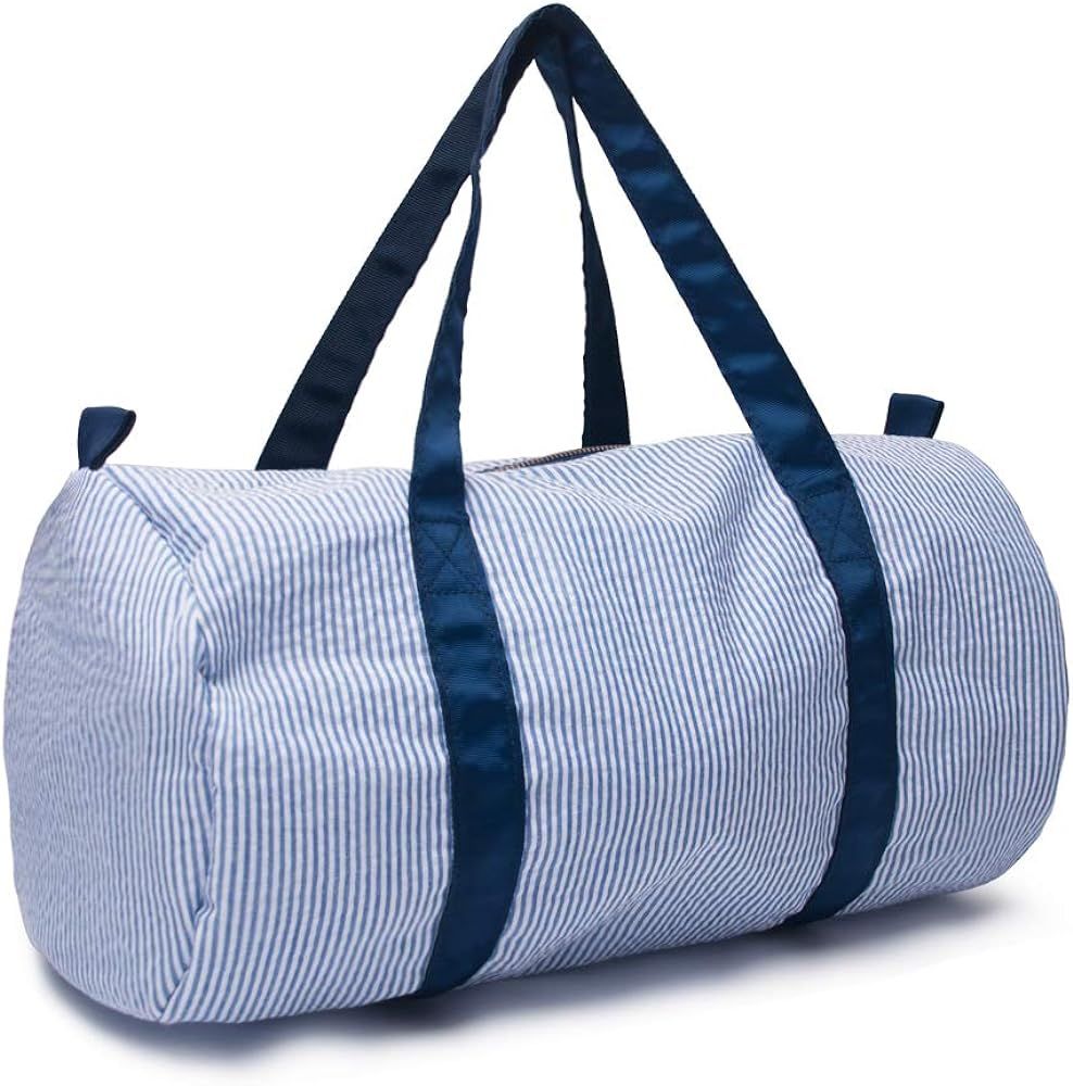 GFU Seersucker Duffel Travel Bags for Kids, Toddler Overnight Weekend Duffel Bag, Children Lightw... | Amazon (US)