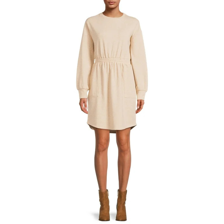Time And Tru Women`s Sweatshirt Dress - Walmart.com | Walmart (US)