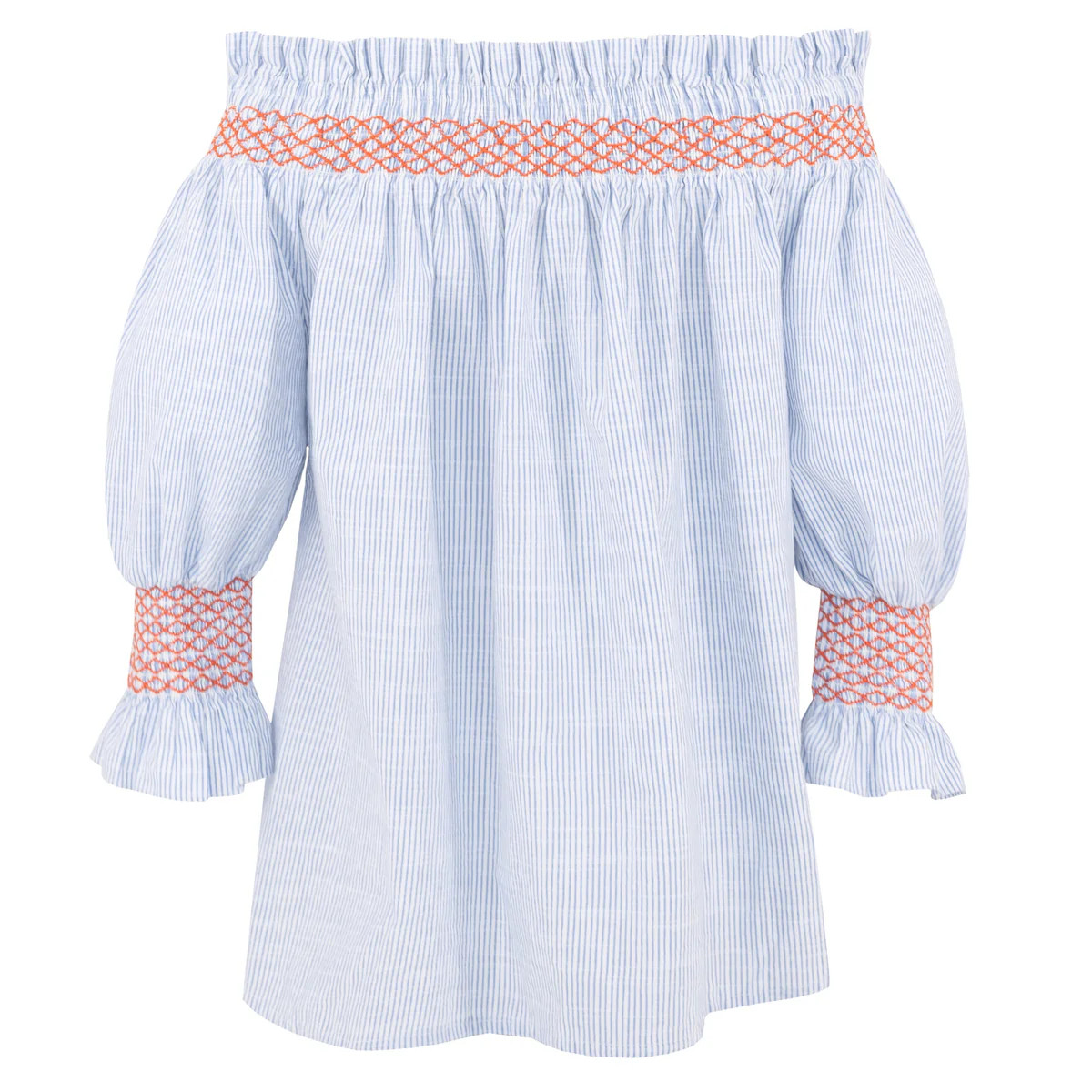 Women's Happy Shirt - Denim Stripe | Dondolo