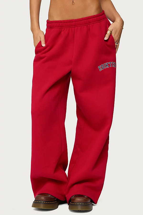 Edikted Edikted Major Sweatpants in Red, Women's at Urban Outfitters | Urban Outfitters (US and RoW)