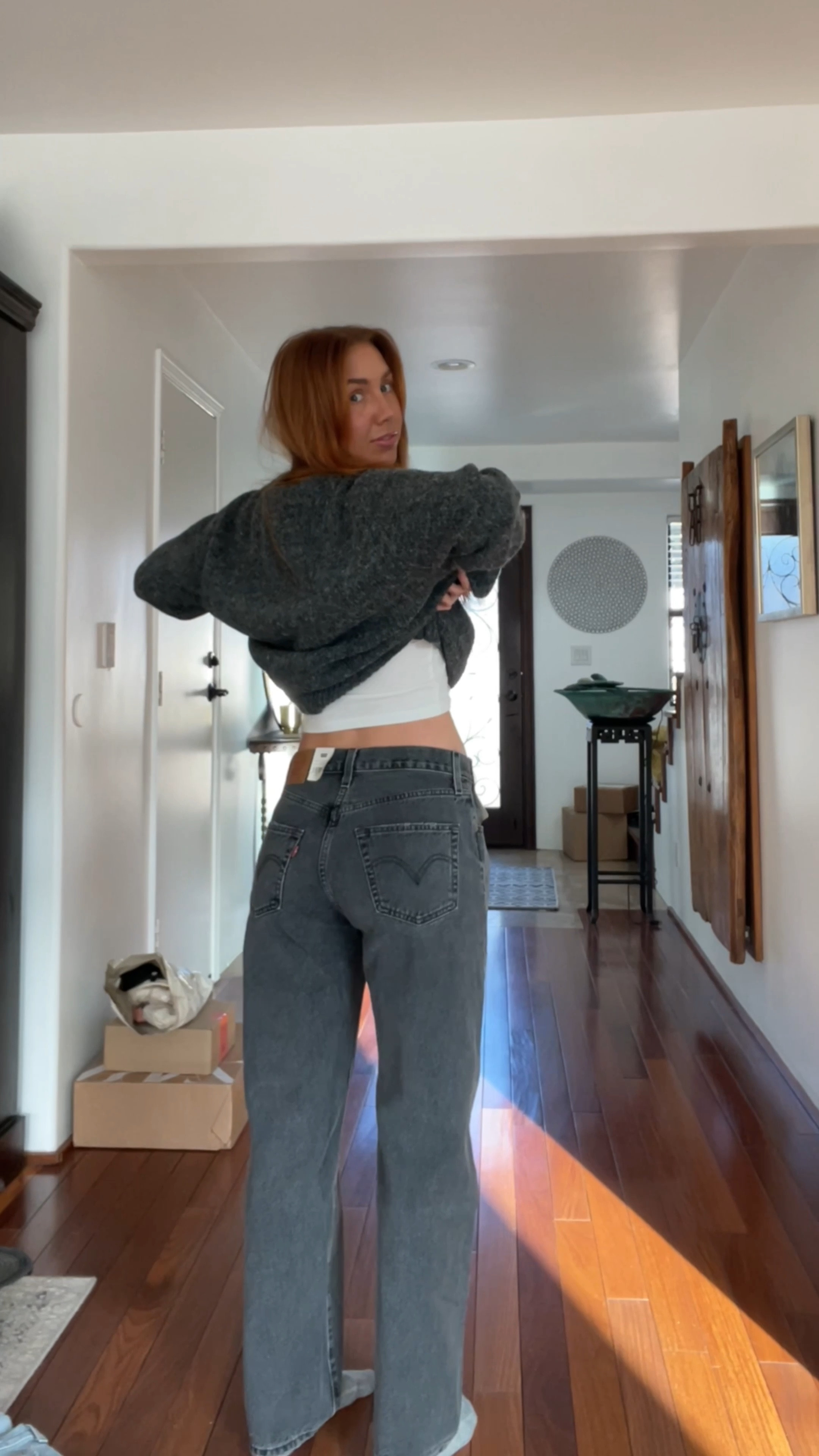 New baggy Levi’s!! And they’re 30% off 🤌🏼  
I’m wearing a 27 in grey, 28 in medium wash and 29 in the light wash so watch the video to see how much you should size up for your right fit (my true size is a 26)

#LTKunder100 #LTKstyletip #LTKSale