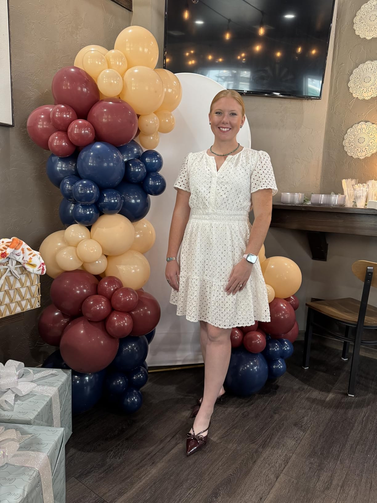 PRETTYGARDEN Womens 2026 Summer Short Dress V Neck Short Sleeve A Line Hollow Out Lace Ruffle Cut... | Amazon (US)