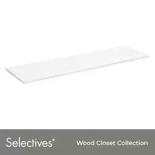 Selectives 48 in. L x 14 in. D White Laminate Wall Mounted Shelf | The Home Depot