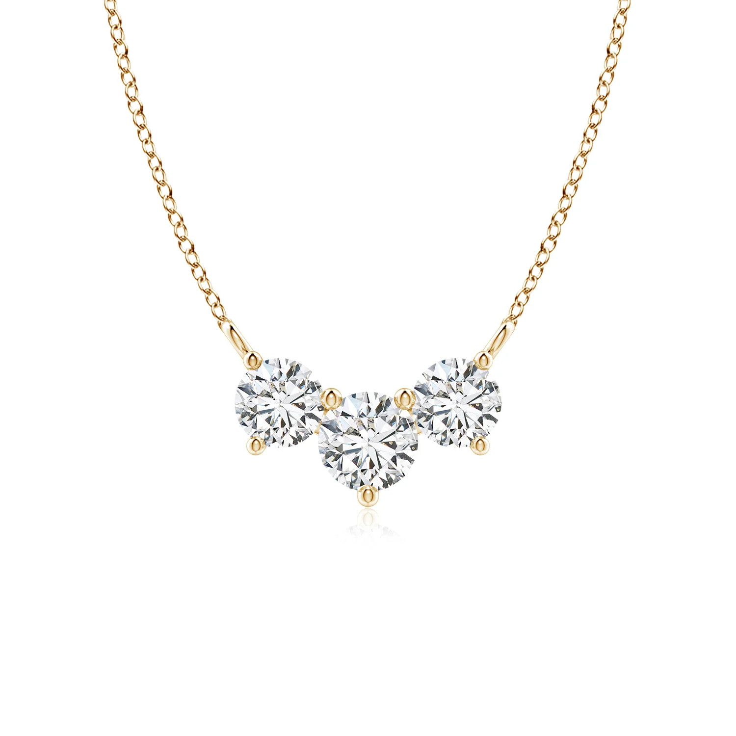 Classic Trio Diamond Necklace | Angara US