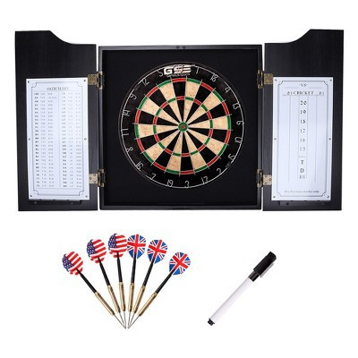 GSE Wooden Dartboard Cabinet with Dartboard - Black | Target