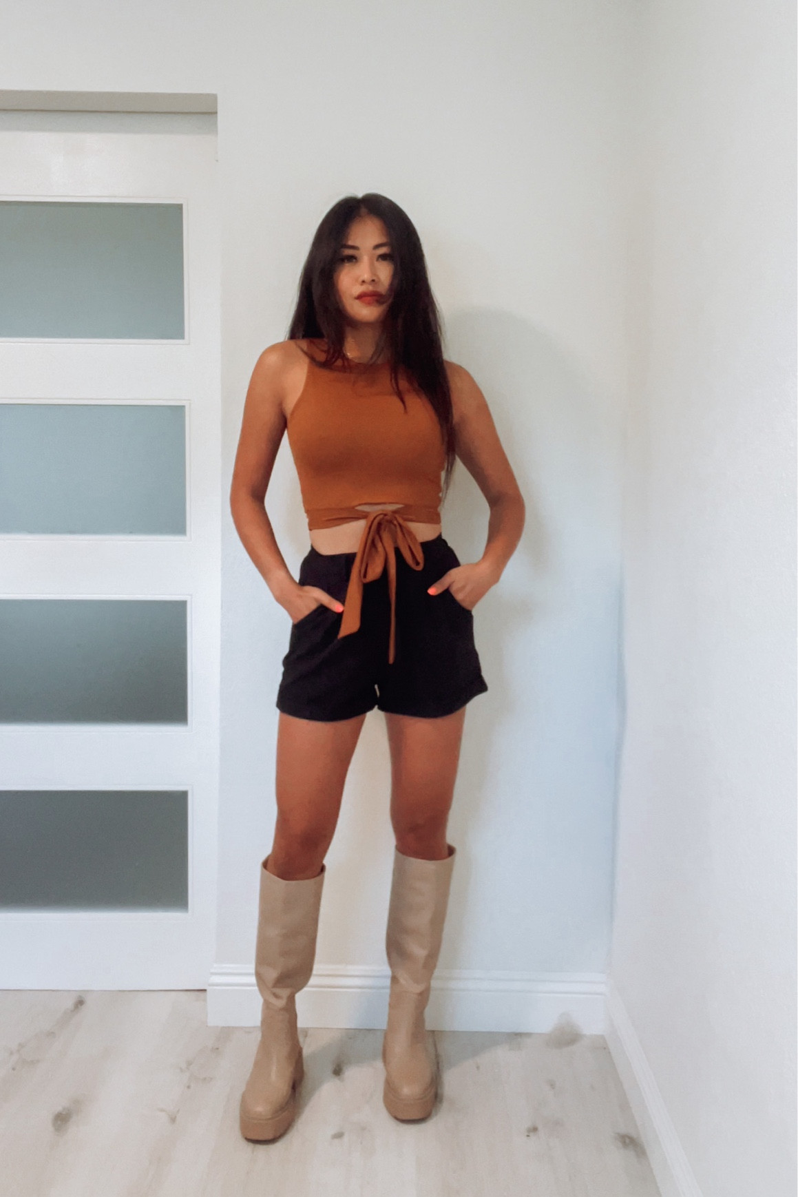 Fall outfit from summer to fall transition. Loving this cropped top with the high boots.

Wearing my true to size in everything (size small and 7 shoes) 



#LTKstyletip #LTKSeasonal #LTKshoecrush
