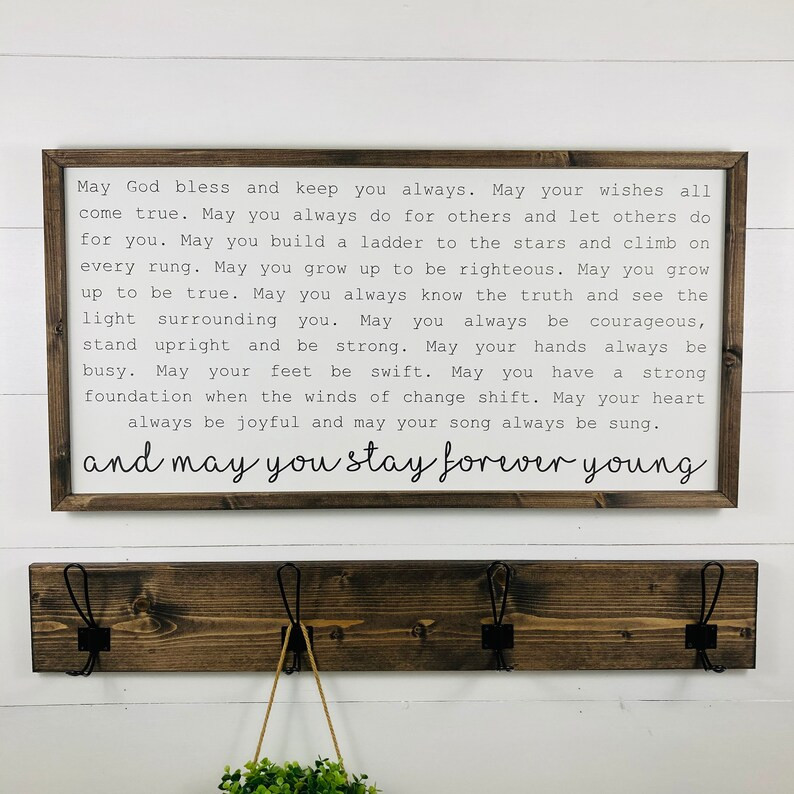 Forever young  bob dylan  wood framed fathers day gift  | Etsy | Etsy (US)