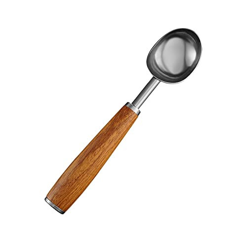 CMMKCNNK Small Cylindrical Ice Cream Scoop Stainless Steel with Wood Handle, Metal Ice Scoop for Freezer | Amazon (US)
