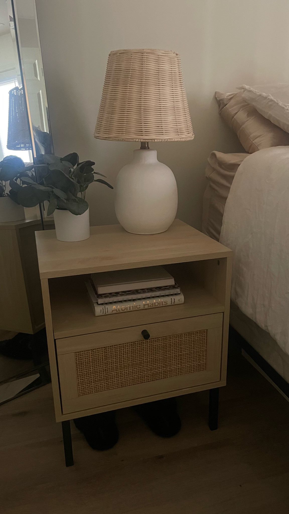 new lamps / rattan bedroom decor / neutral bedroom / target lamps / amazon furniture / rattan furniture / bedroom inspo / nightstands 

#LTKhome