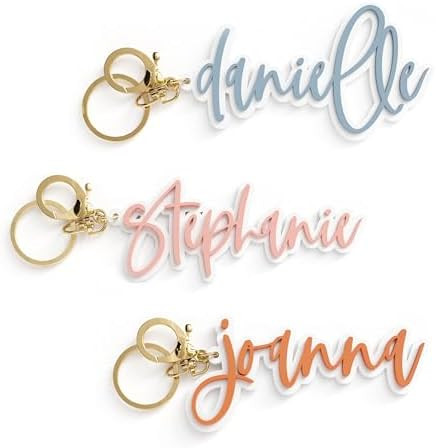 The Cotton & Canvas Co. Personalized Name Acrylic Keychain, Custom Name, Backpack Tag, Lunchbox T... | Amazon (US)