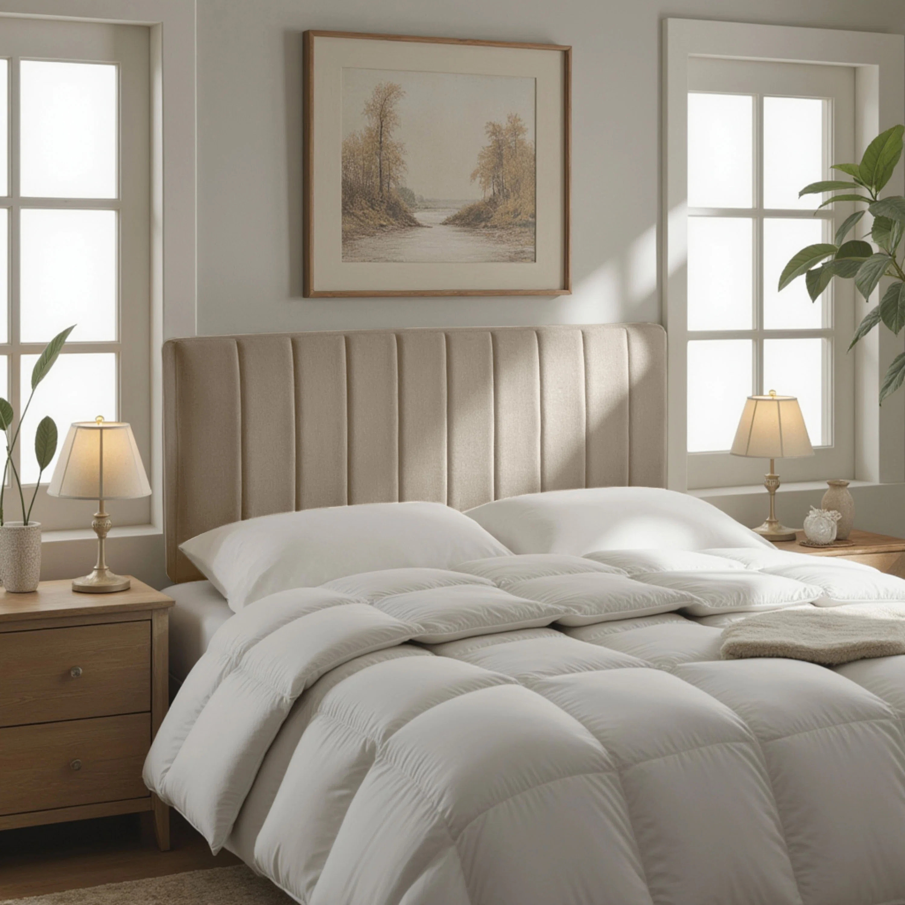 Chastelyne Upholstered Easy Assemble Wall Mounted Headboard | Wayfair North America