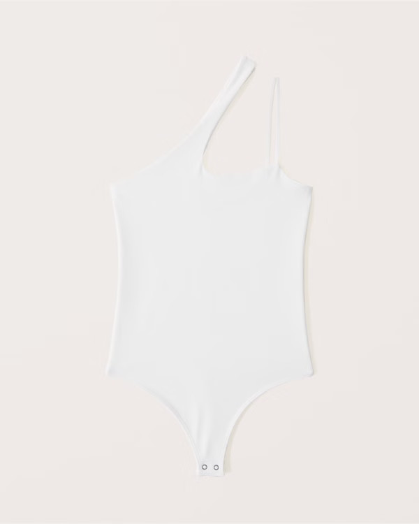 Asymmetrical One-Shoulder Seamless Fabric Bodysuit | Abercrombie & Fitch (US)