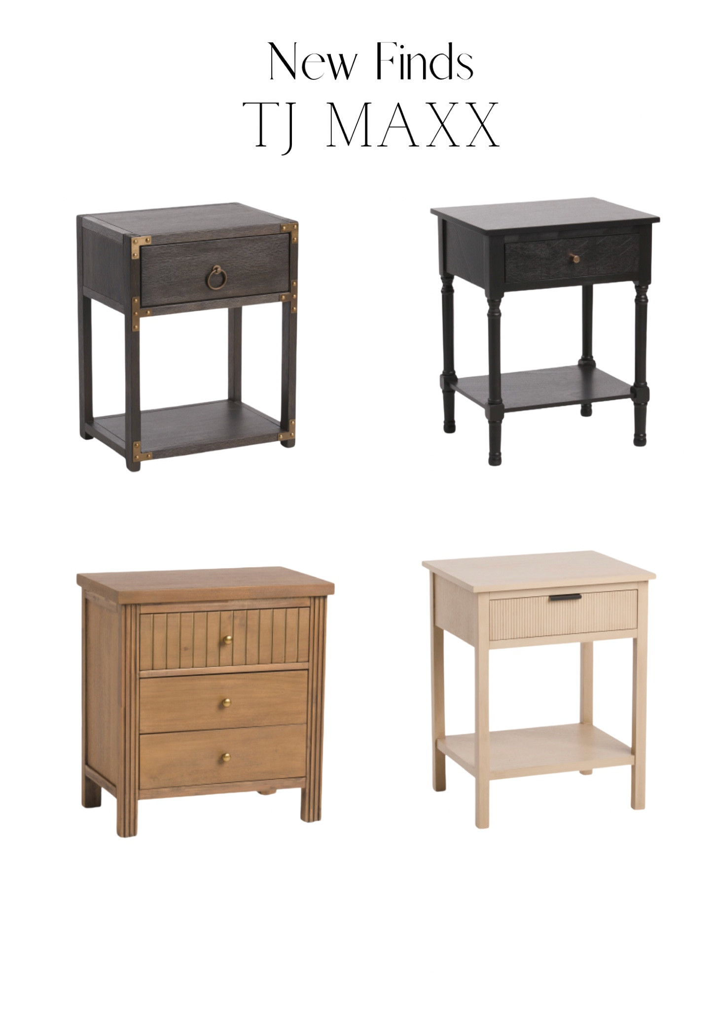 Nightstand finds from TJ MAXX ! 

These are so beautiful for the price! 🫢

TJ MAXX, TJ MAXX finds, home, home decor, nightstands, home finds, furniture finds, home sweet home, bedroom, bedroom furniture, bedroom decor 

#LTKhome #LTKsalealert #LTKSeasonal