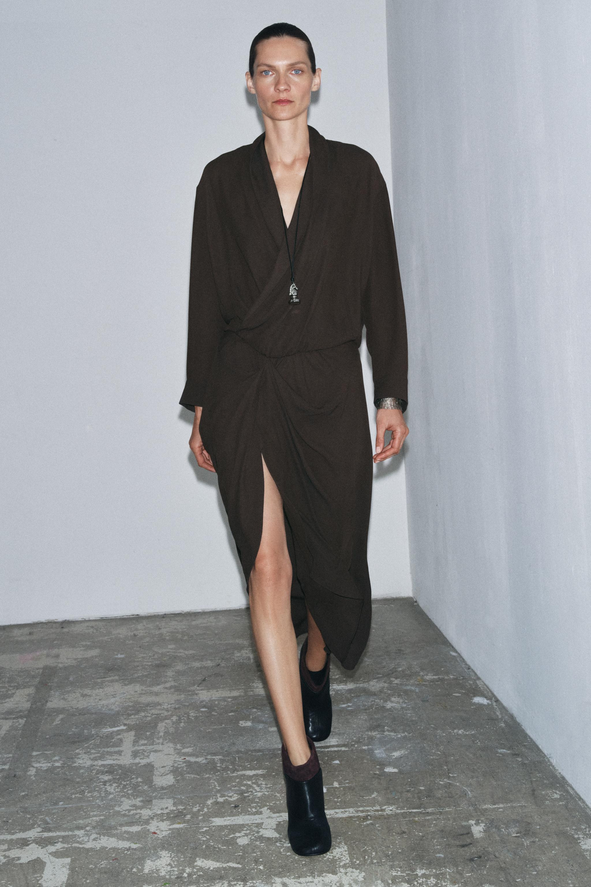 ZW COLLECTION DRAPED DRESS | Zara US