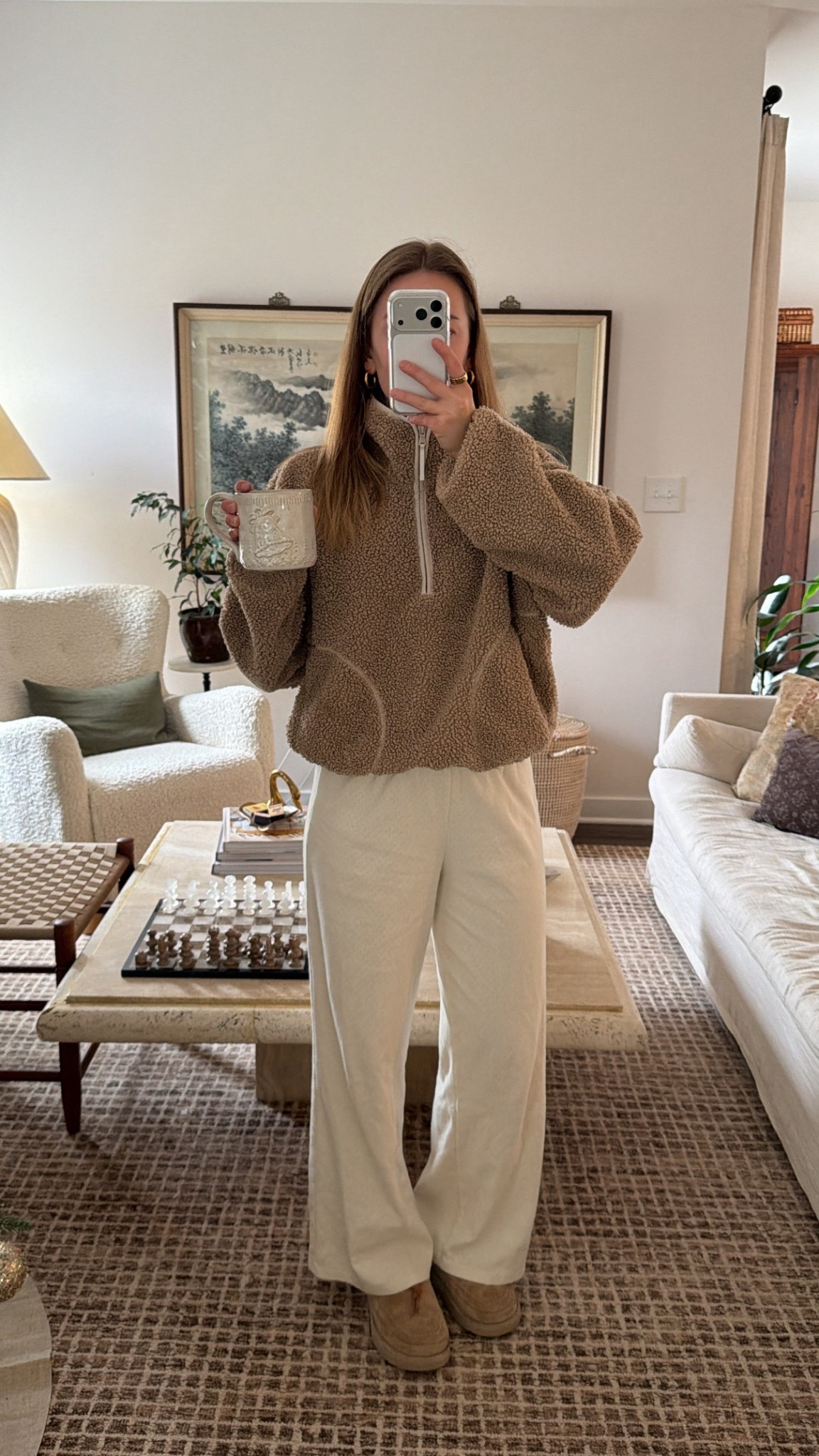 1/3/26 Cozy morning lounge look featuring my Old Navy fleece quarter zip and Sonderhaus PJ pants. Easy, comfortable layers for slow mornings at home or easing into the day.

#LTKSeasonal