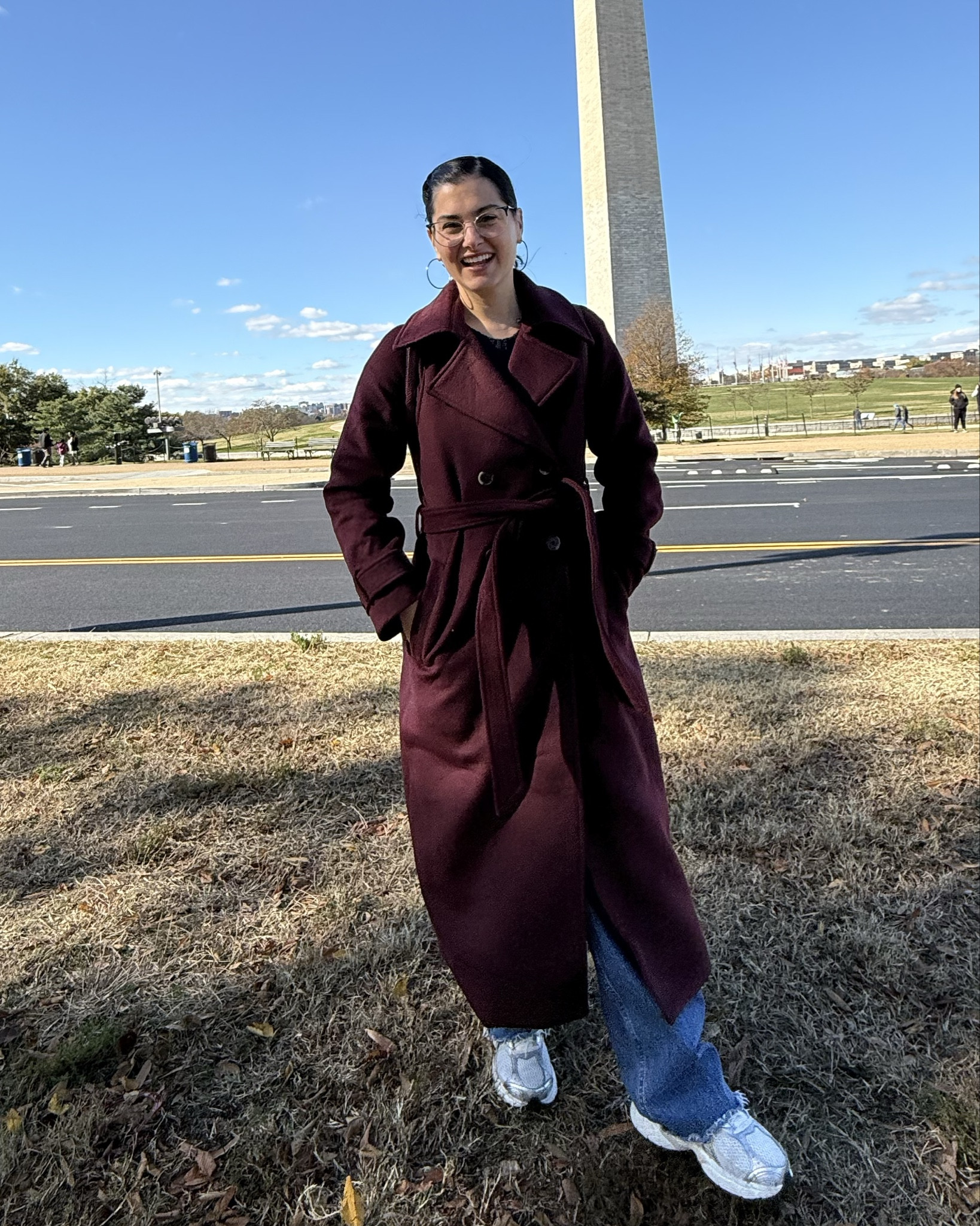 I have been wanting a maroon wool coat for sooo long and this one from Abercrombie is PERFECT. It’s beyond warm (it was a literal arctic freeze this day) and it looks so beautiful on. I got about a zillion compliments and I was snug as a bug walking around all day! 

#LTKmomlife #LTKSeasonal #LTKHoliday