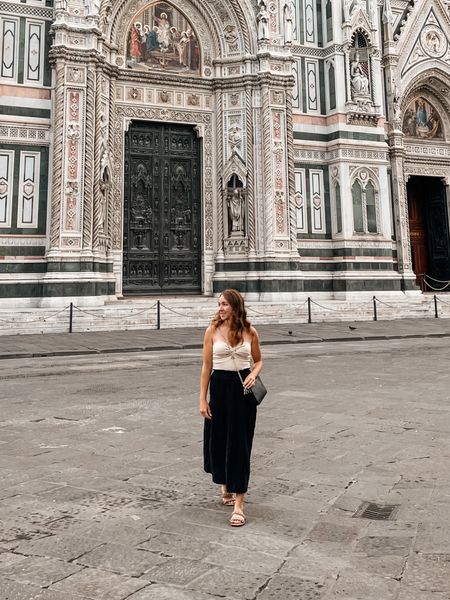 Loved this outfit for walking around Europe!  

Strapless top, neutral outfit, summer outfit, summer in Europe, what to wear in Europe, what to wear in Italy, black skirts for Europe, tube top, sweater top, summer outfit for Europe, 

#LTKeurope #LTKtravel #LTKstyletip