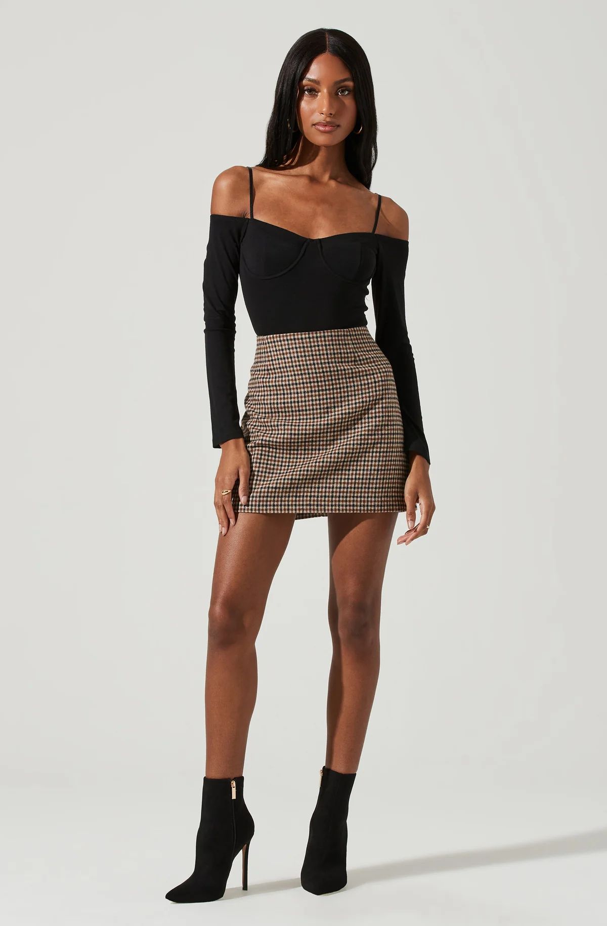 Brina Plaid Mini Skirt | ASTR The Label (US)
