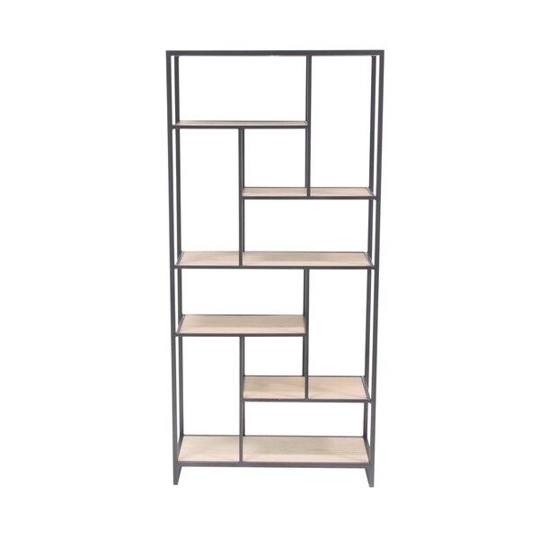 Modern Multi-Tiered Iron and Wood Rectangular Book Shelf | Bed Bath & Beyond