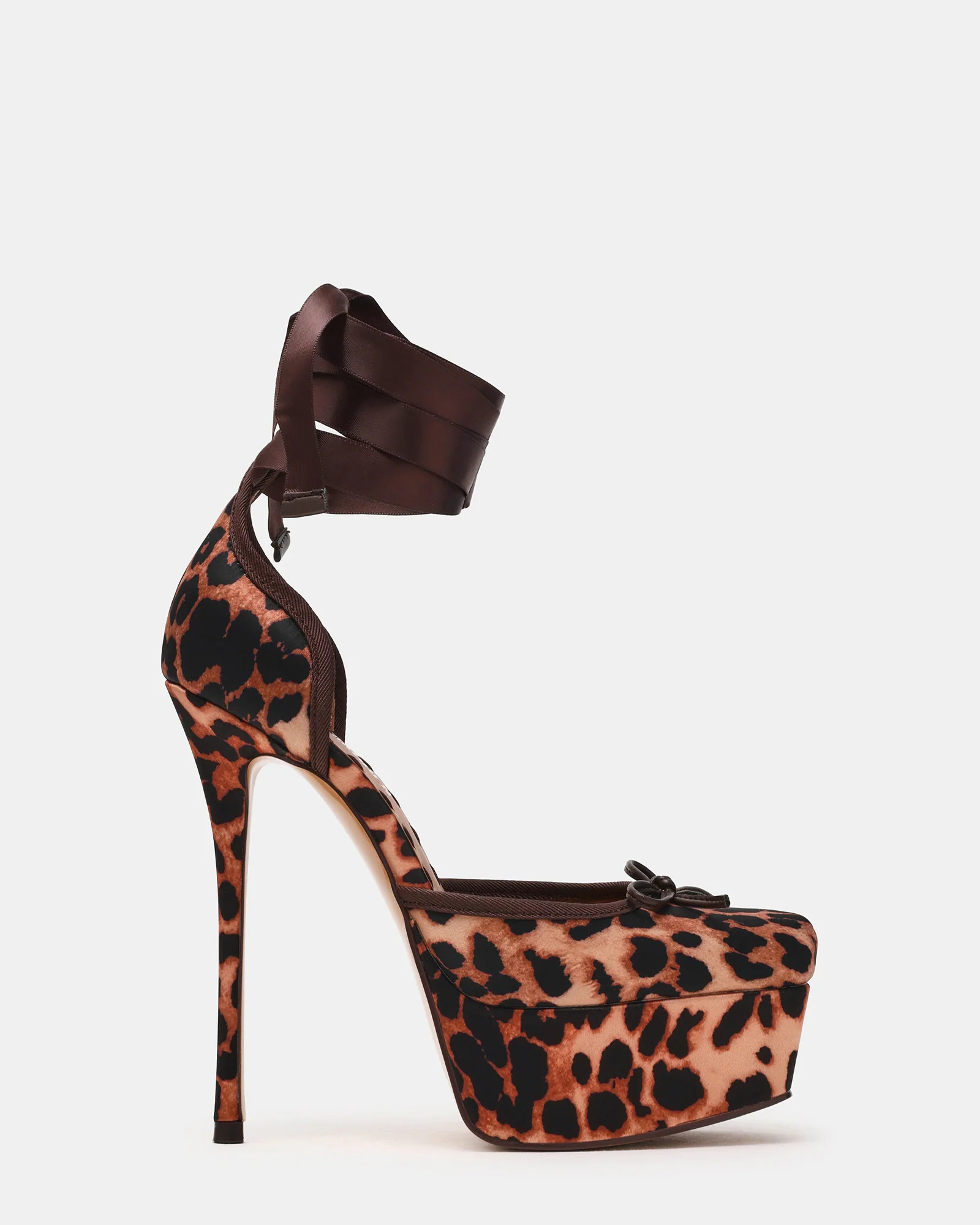 Steve Madden Women's Listen Strappy Heels - Leopard Satin - Size 5.5 | Steve Madden (US)