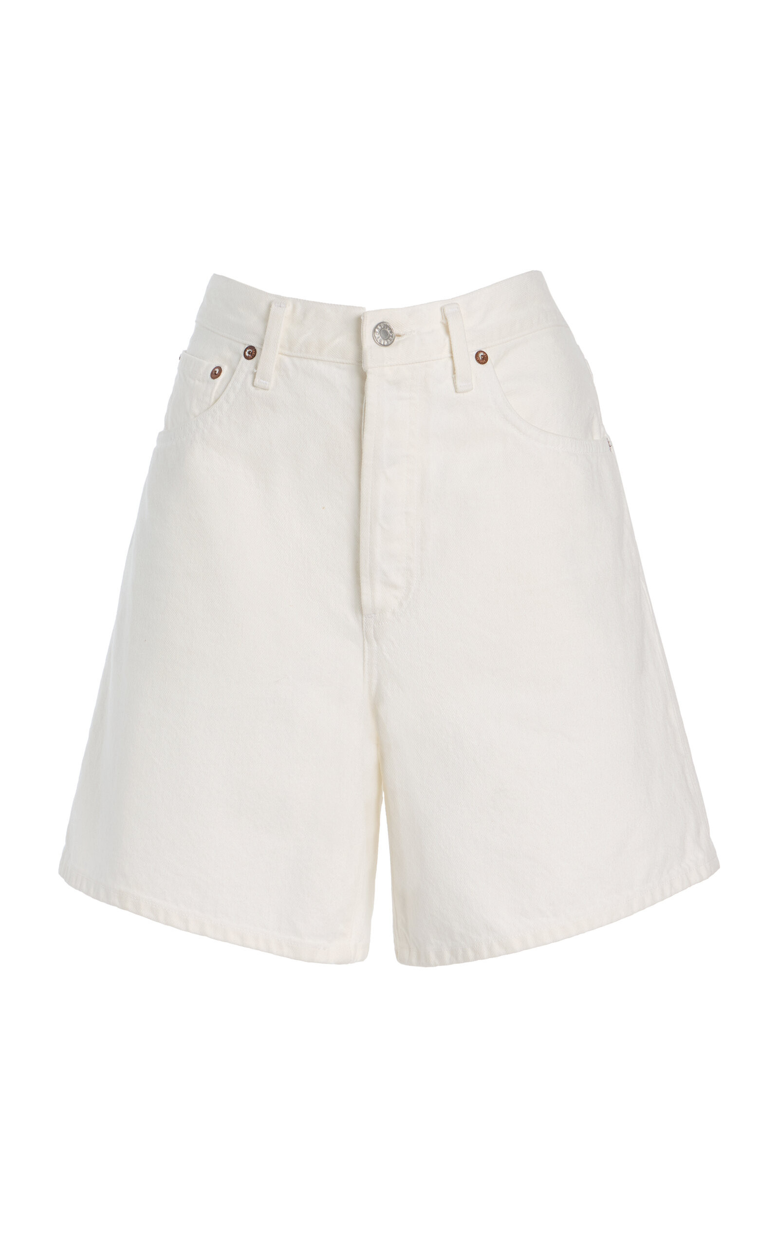 Agolde - Dame Denim Shorts - White - 31 - Moda Operandi | Moda Operandi (Global)