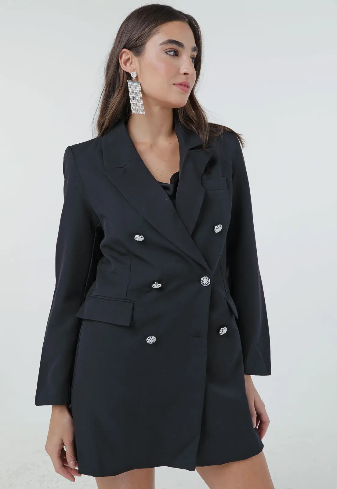 Blazer Trendyol Collection Botões Preto | Dafiti (BR)