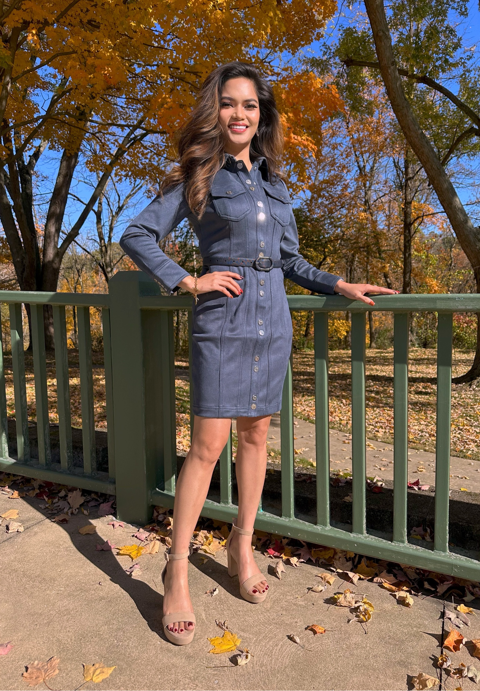 Perfect dress for a beautiful Fall day from White House Black Market.

I’m wearing size 0 Petite in the faux suede long sleeve dress.  The fit is TTS.  Belt size is XXS.  #WHBM

#LTKBeauty #LTKSeasonal #LTKStyleTip