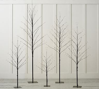 Halloween Black Fairy Pre-Lit LED Tree | Pottery Barn (US)