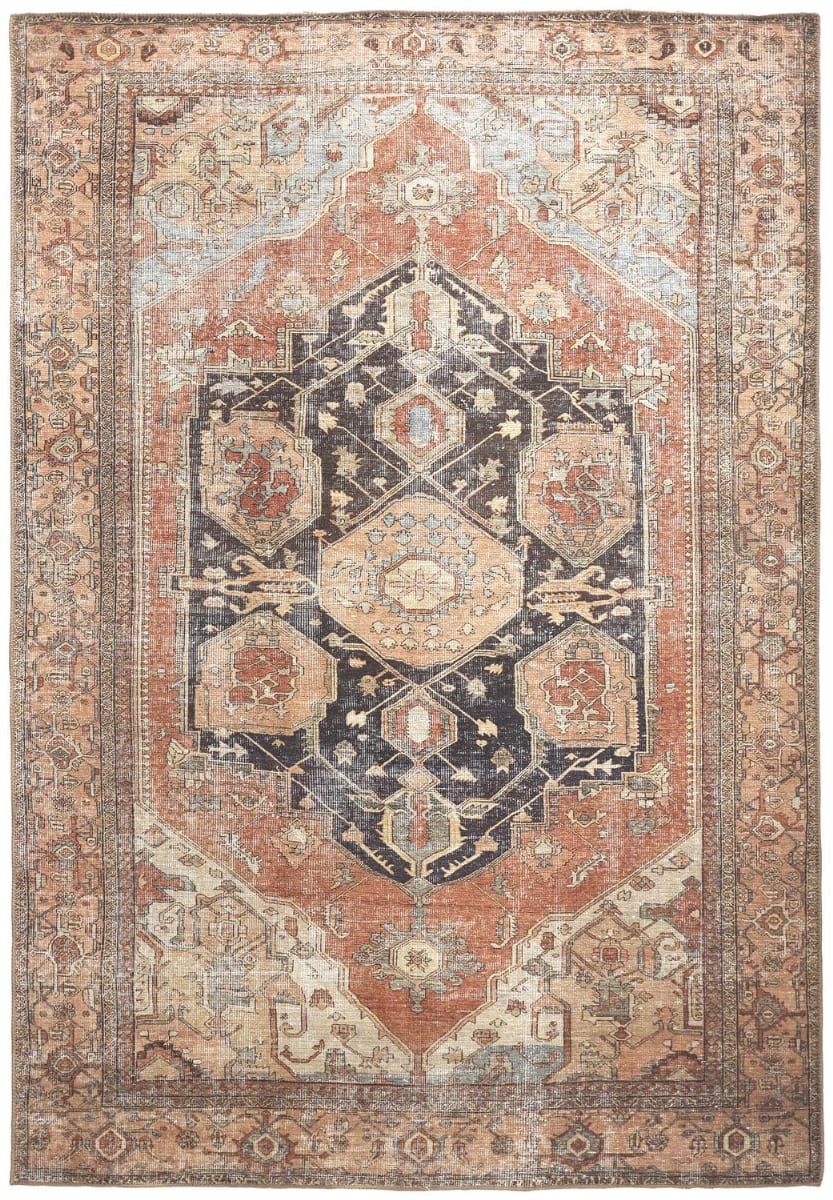 Feizy Percy 39ALF Brown - Rust Area Rug | RugStudio.com