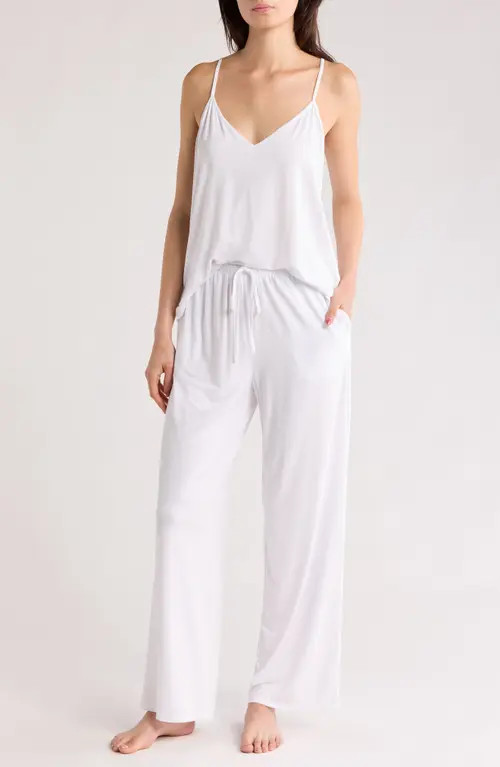 Nordstrom Serene Cami Pajamas in White at Nordstrom, Size Large | Nordstrom