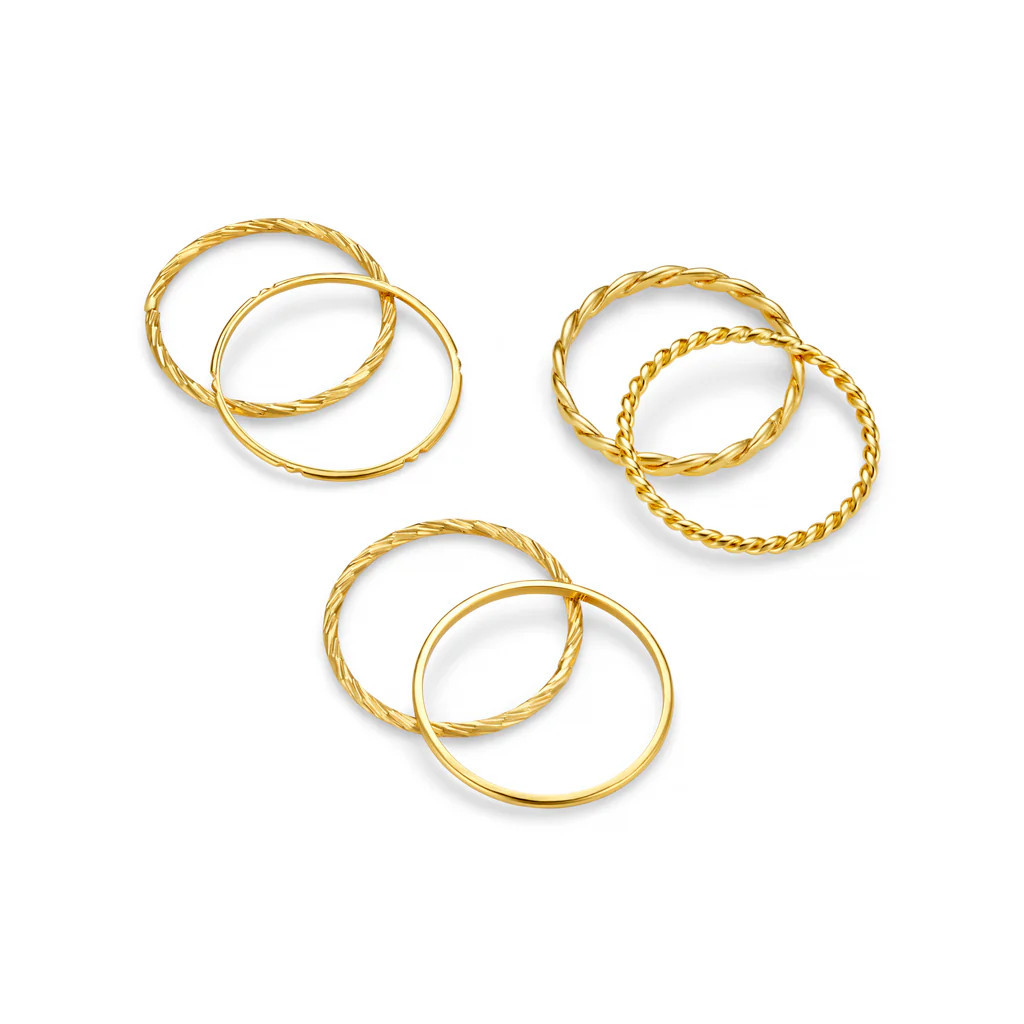 Multi Stack Ring Set - Gold | Orelia