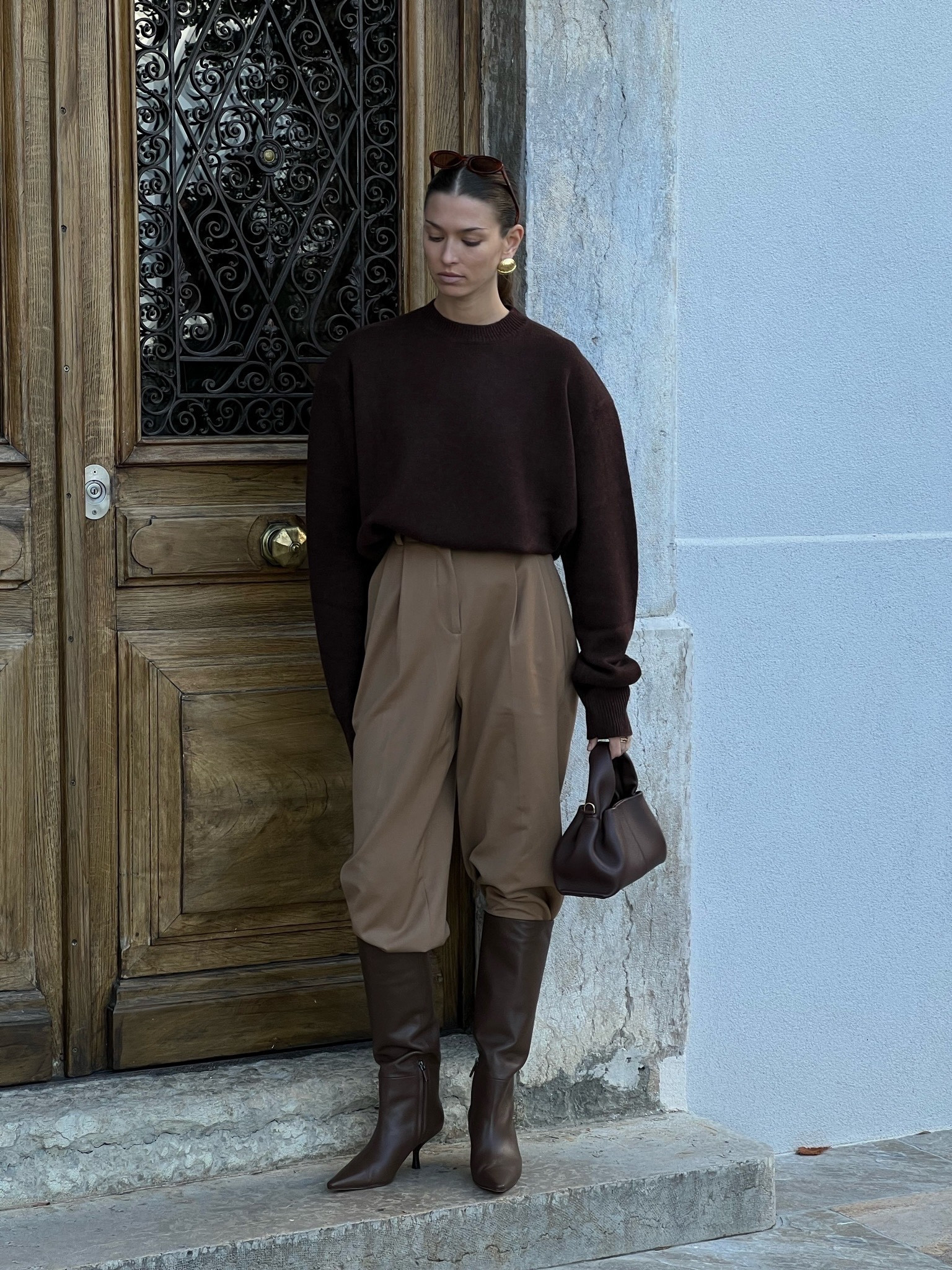 Neutral bag, Frankie shop cashmere jumper, neutrals, brown boots, brown trousers, House of Dagmar, reformation, Net-A-Porter 

#LTKSeasonal #LTKstyletip #LTKeurope