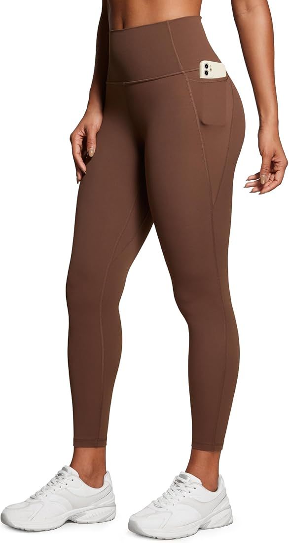 CRZ YOGA Womens Butterluxe Workout Leggings 25 Inches - High Waisted Gym Yoga Pants with Pockets ... | Amazon (US)