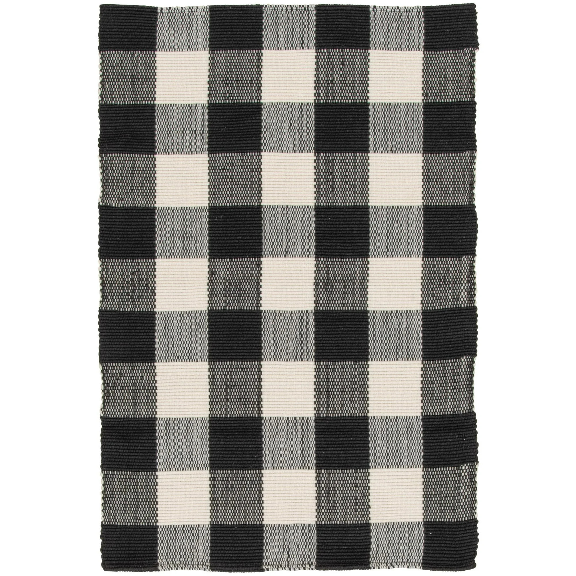 Mainstays 24" x 36" Black & White Outdoor Layering Rug | Walmart (US)