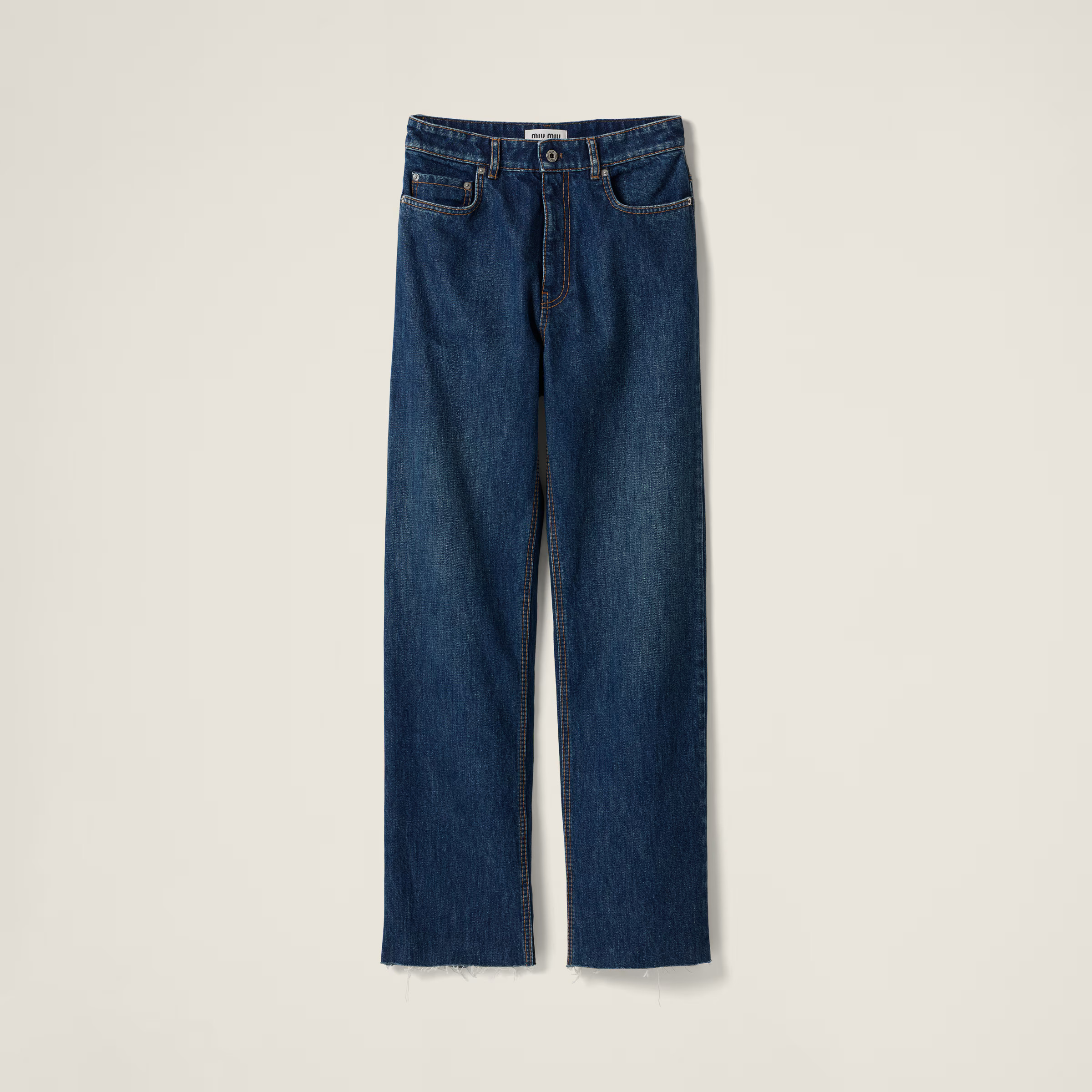 Navy Denim Jeans | Miu Miu | Miu Miu US