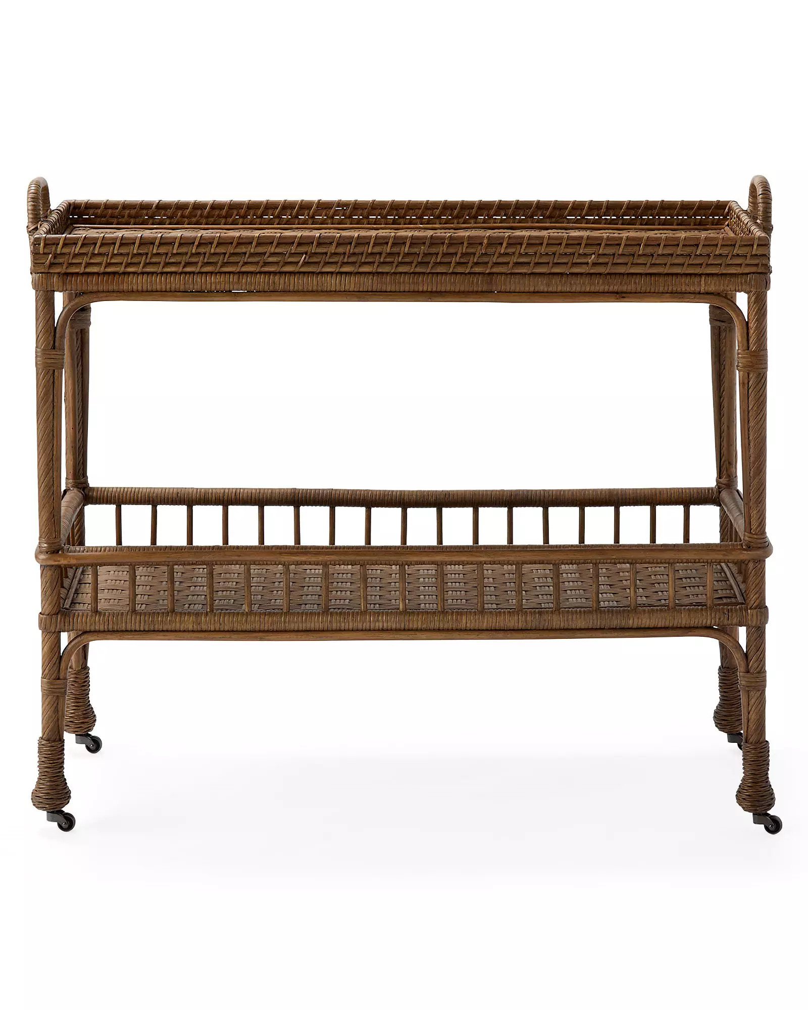 South Seas Rattan Bar Cart | Serena and Lily
