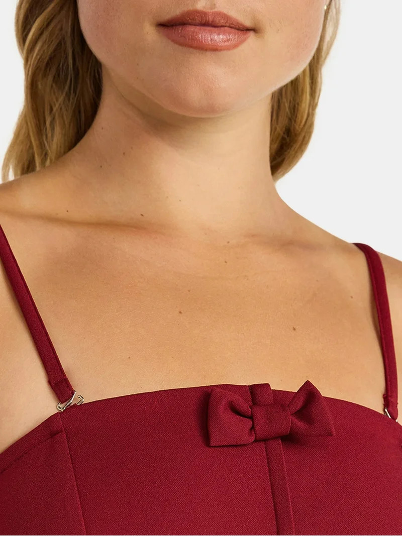 Madden NYC Women's Bow Jumpsuit, Sizes XXS-XXL | Walmart (US)