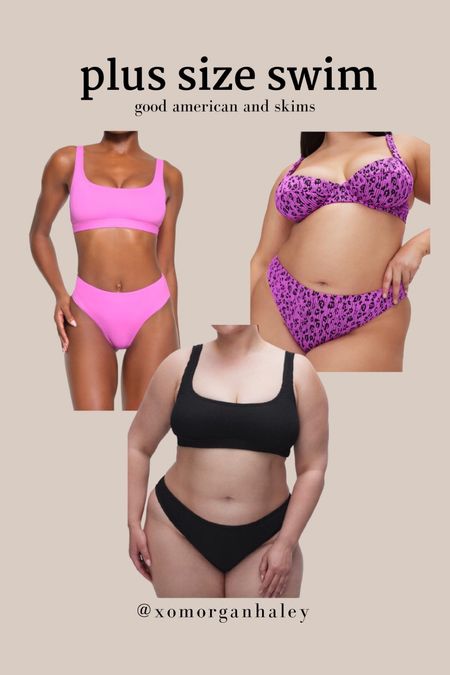 some of my favorite plus size bikinis from good American and skims! The perfect medium coverage and comfort is so good! 

#LTKswim #LTKplussize #LTKfindsunder100