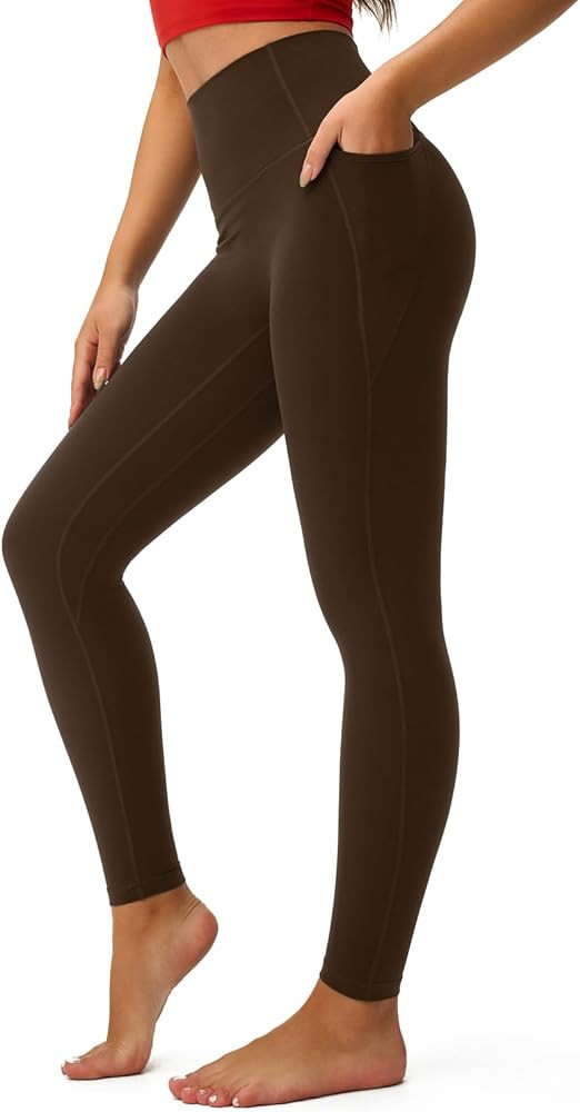 Women's High Waisted Yoga Leisure Leggings 25" Light Compression Butter Smooth Workout Legging Pa... | Amazon (US)