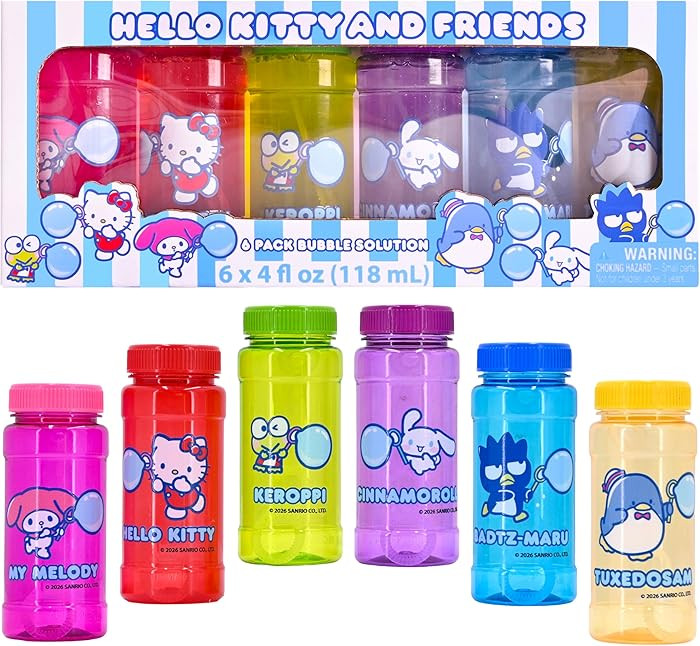 Hello Kitty 6 Pack Bubble Bottles 4oz. | Amazon (US)