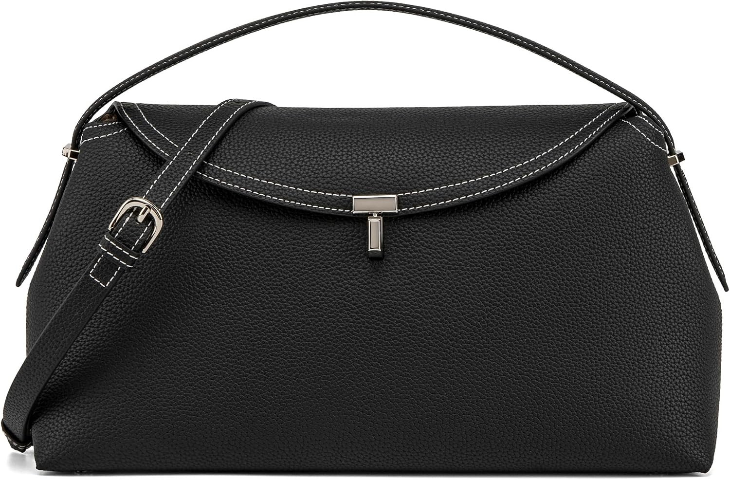 Women's Microfiber Leather Crossbody Bags, T Lock Handbags | Amazon (US)