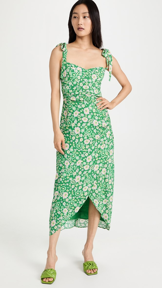 Malibu Faux Wrap Midi Dress | Shopbop