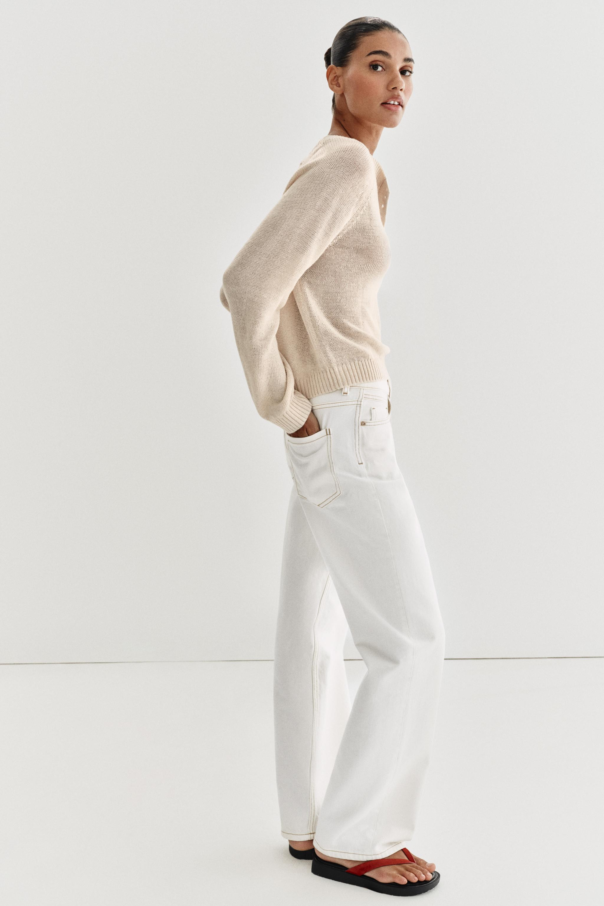 BUTTONED KNIT JUMPER | Zara UK