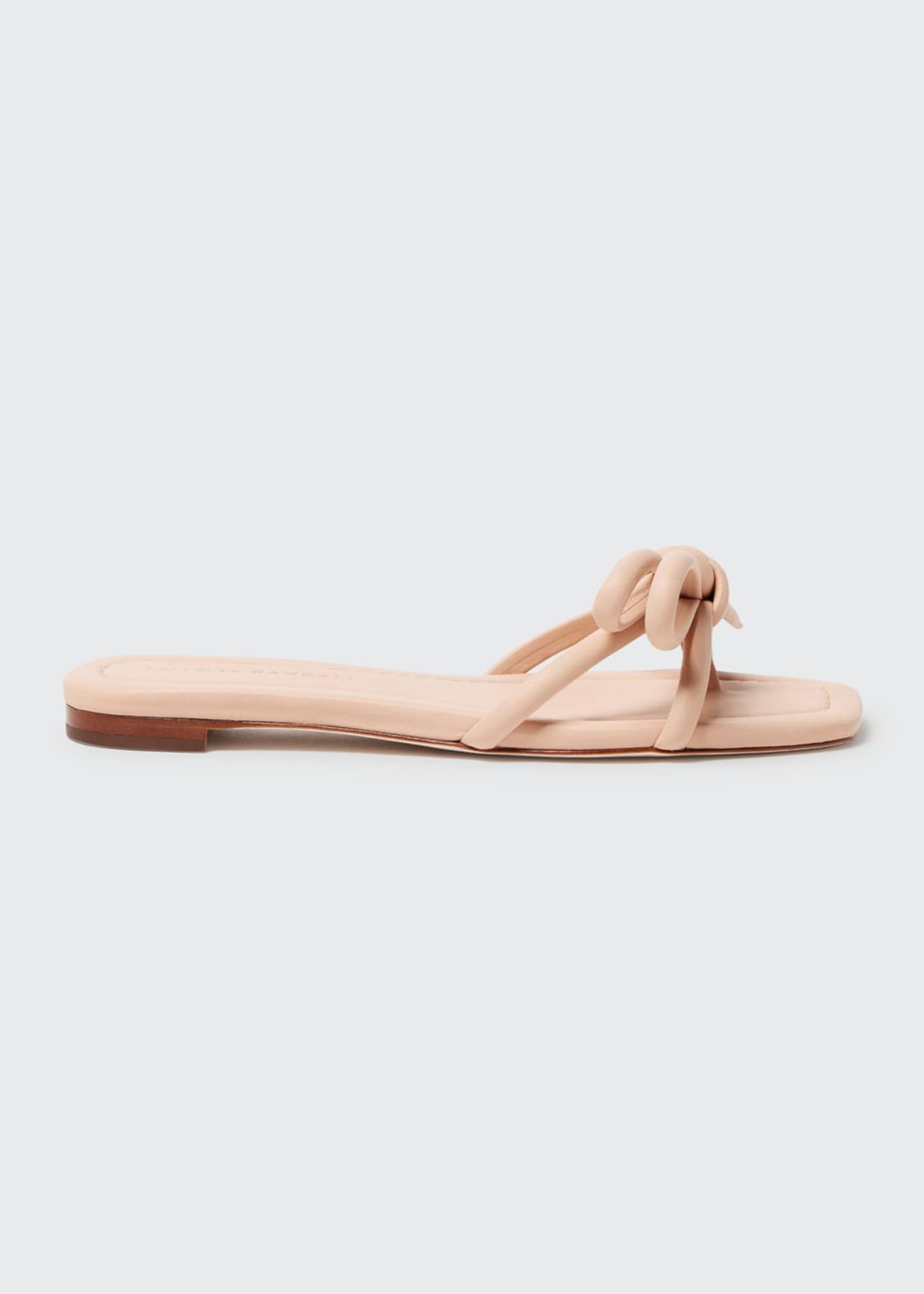 Loeffler Randall Leather Bow Flat Sandals | Bergdorf Goodman