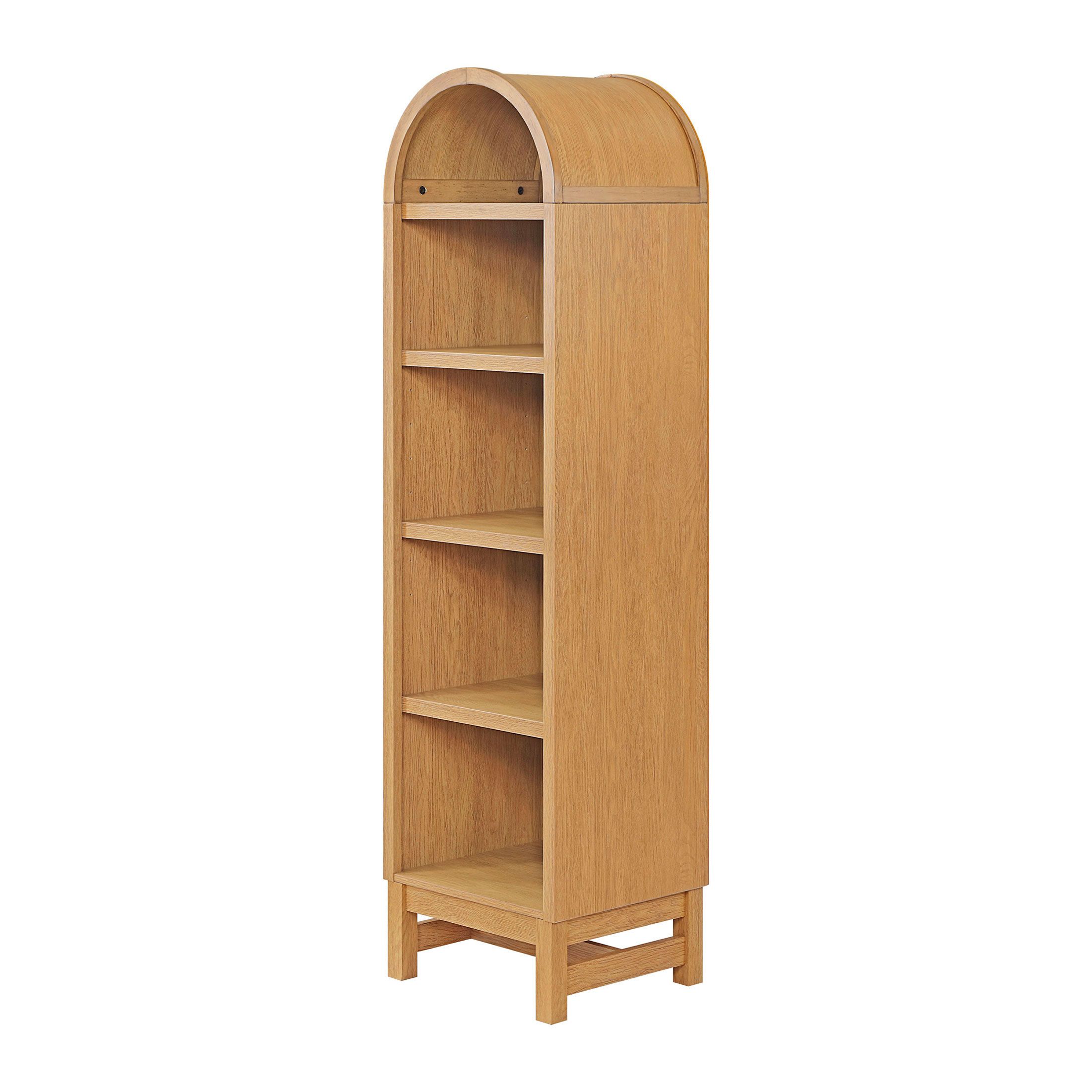 Better Homes & Gardens Juliet Narrow Arch Bookcase, Light Honey Wood Finish - Walmart.com | Walmart (US)