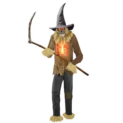 Haunted Living 12-ft Lighted Animatronic Scarecrow Lowes.com | Lowe's