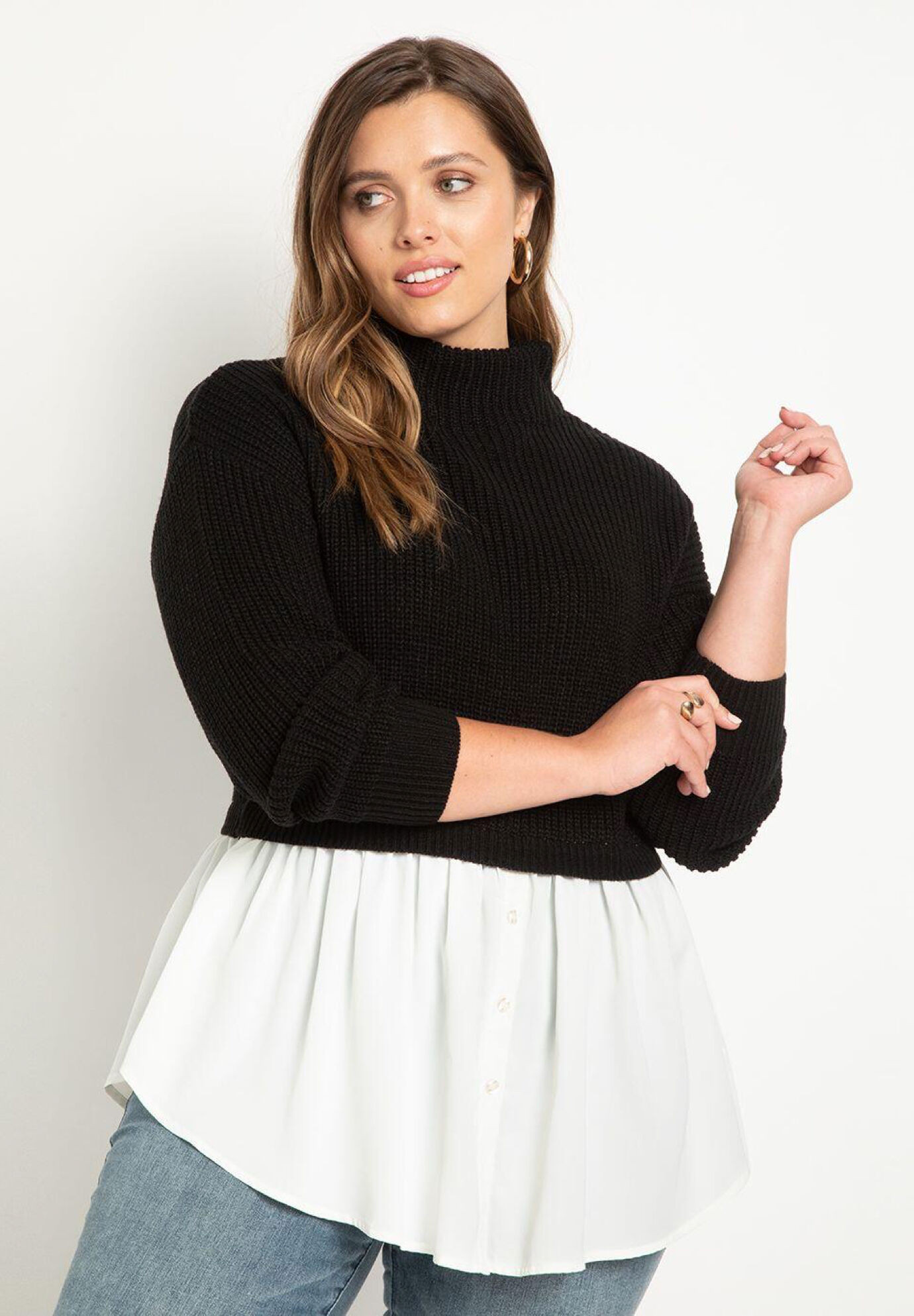 Twofer Skirted Sweater | Eloquii